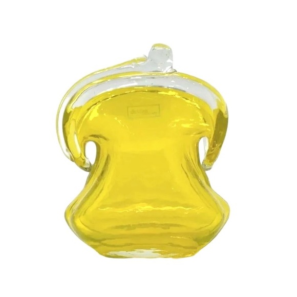 Vtg Design Society Murano Style Yellow Art Glass Blown Coin Purse Retro Chic - Picture 3 of 8